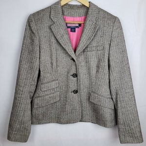 VINEYARD VINES | Womens Herringbone Brown Blazer